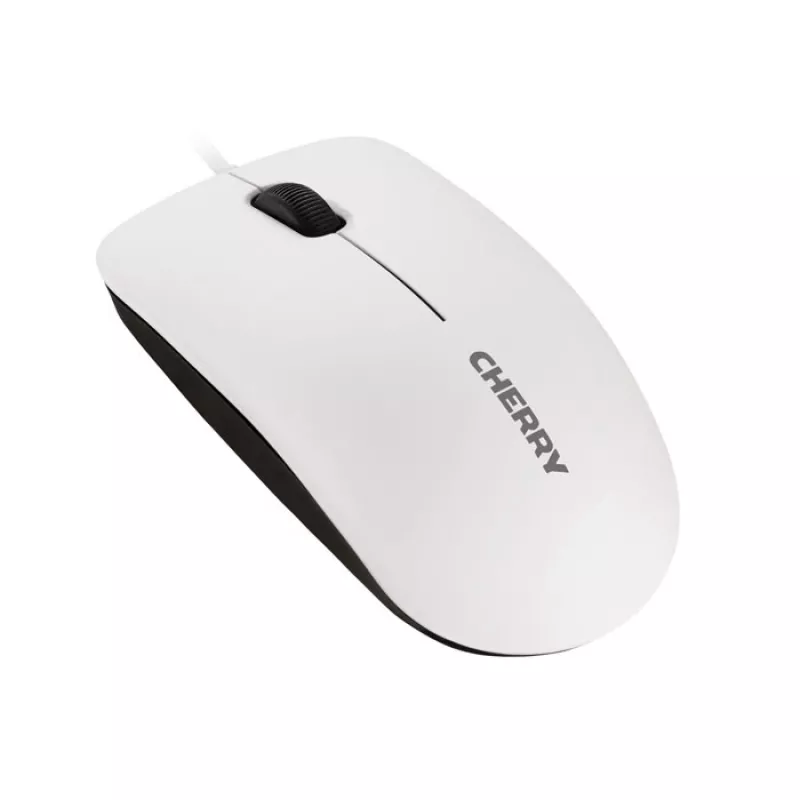 CHERRY MC 1000 kabelmuis, lichtgrijs, USB, dubbelhandig, optisch, USB Type-A, 1200 DPI, grijs