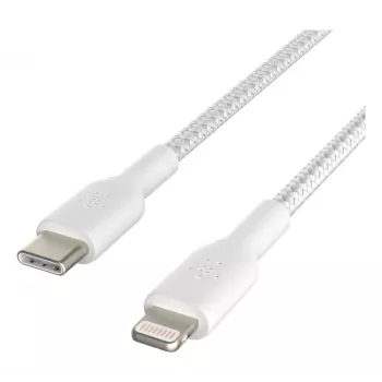 BELKIN Lightning-naar-USB-C-kabel gevlochten 1m wit