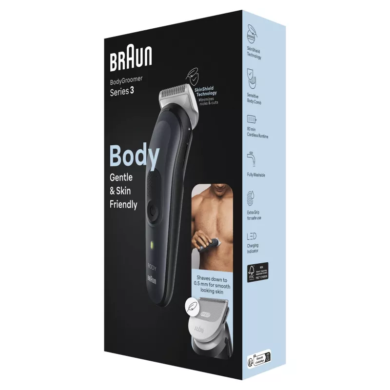 Braun BodyGroomer 3 BG3340 zwart, grijs