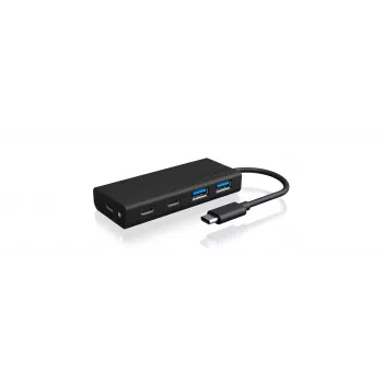 ICY BOX IB-HUB1426-CPD USB 3.2 Gen 1 (3.1 Gen 1) Type-C 5000 Mbit/s zwart