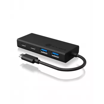 ICY BOX IB-HUB1426-CPD USB 3.2 Gen 1 (3.1 Gen 1) Type-C 5000 Mbit/s zwart
