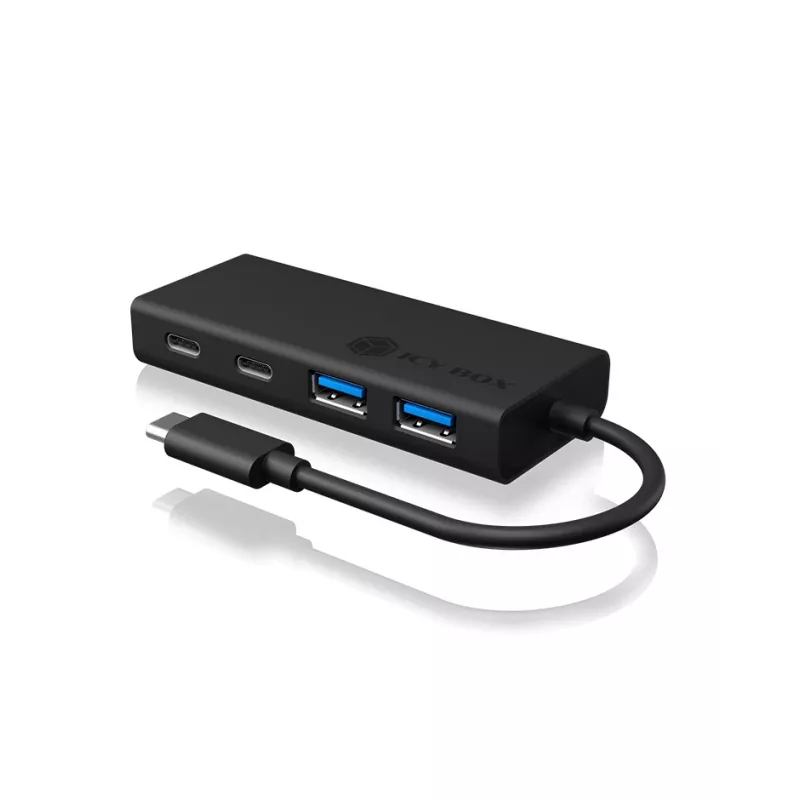 ICY BOX IB-HUB1426-CPD USB 3.2 Gen 1 (3.1 Gen 1) Type-C 5000 Mbit/s zwart