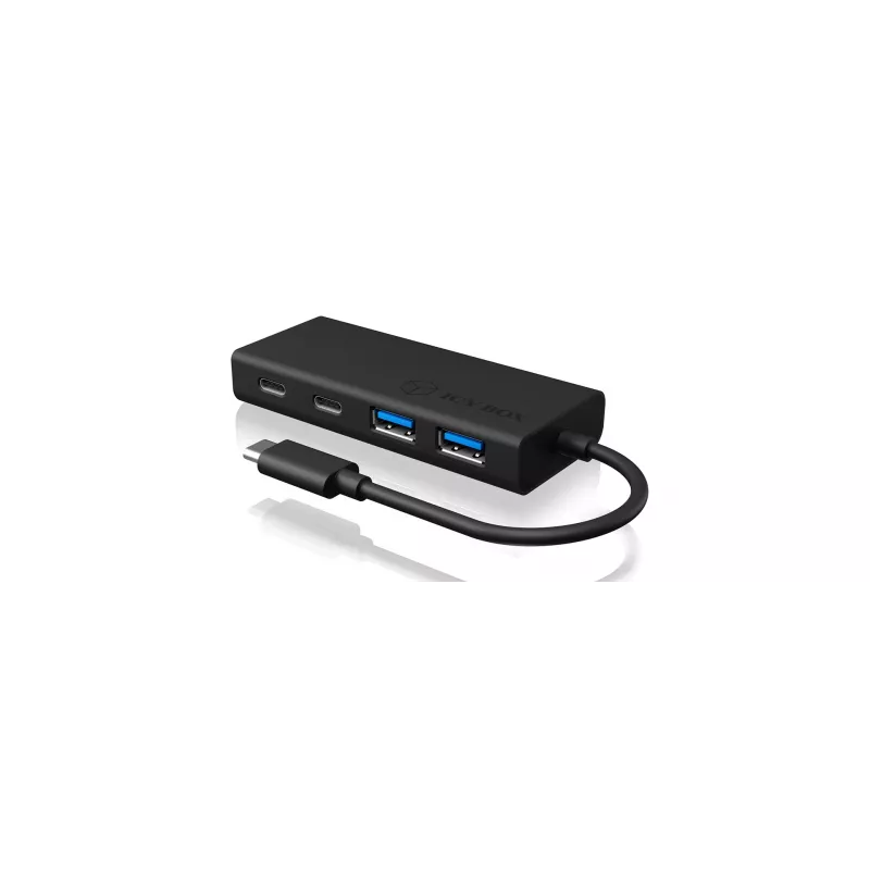 ICY BOX IB-HUB1426-CPD USB 3.2 Gen 1 (3.1 Gen 1) Type-C 5000 Mbit/s zwart