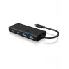 ICY BOX IB-HUB1426-CPD USB 3.2 Gen 1 (3.1 Gen 1) Type-C 5000 Mbit/s zwart