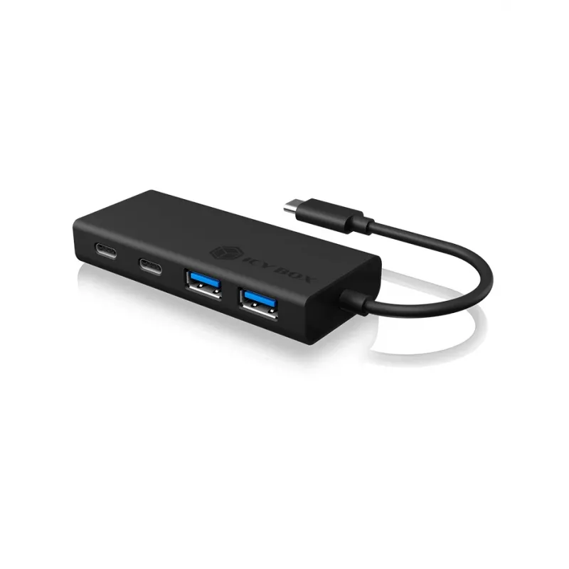 ICY BOX IB-HUB1426-CPD USB 3.2 Gen 1 (3.1 Gen 1) Type-C 5000 Mbit/s zwart