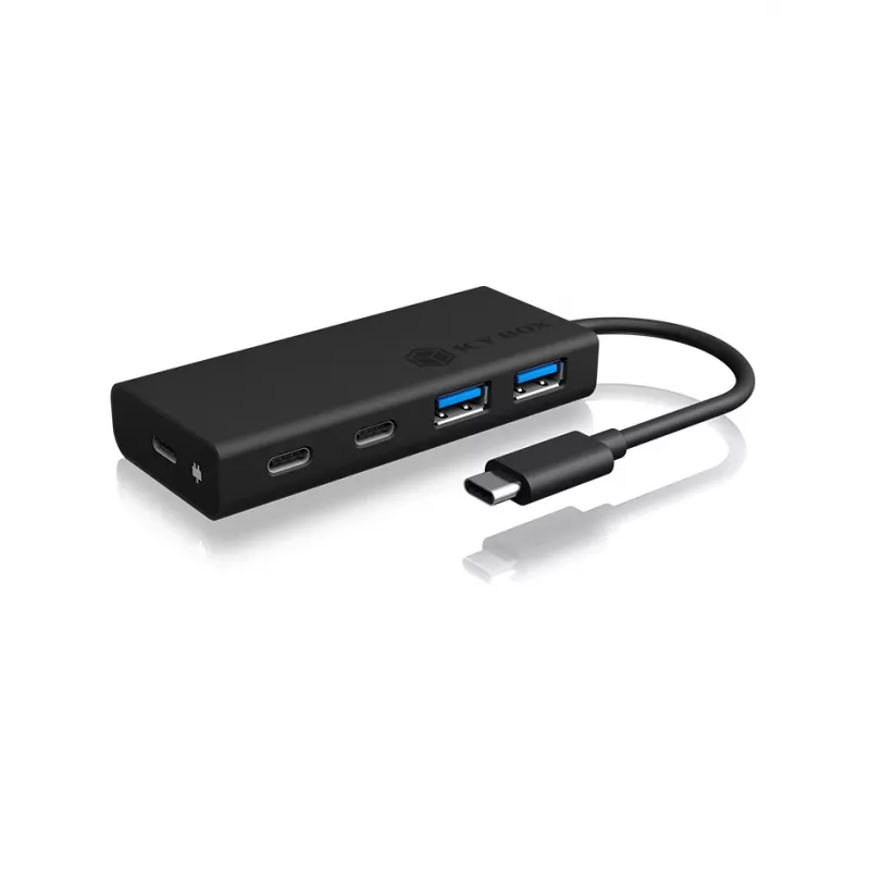 ICY BOX IB-HUB1426-CPD USB 3.2 Gen 1 (3.1 Gen 1) Type-C 5000 Mbit/s zwart