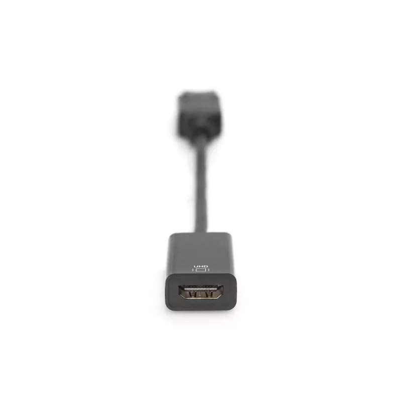 DIGITUS DP - HDMI-kabel 20 cm zwart DP - HDMI Type-A M/F HDMI 2.0