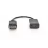 DIGITUS DP - HDMI-kabel 20 cm zwart DP - HDMI Type-A M/F HDMI 2.0