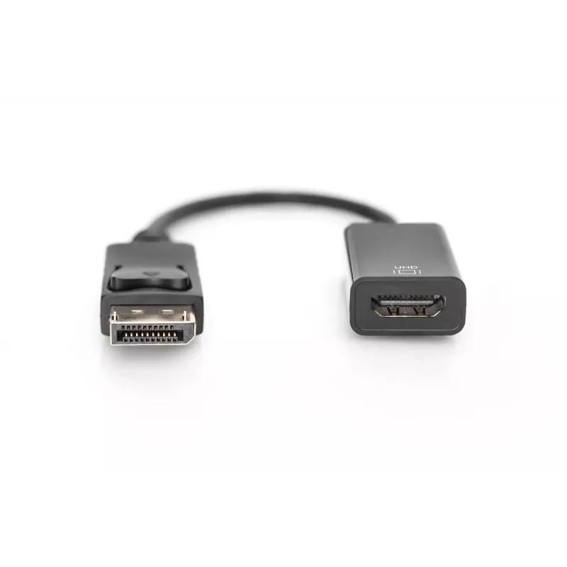 DIGITUS DP - HDMI-kabel 20 cm zwart DP - HDMI Type-A M/F HDMI 2.0