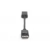 DIGITUS DP - HDMI-kabel 20 cm zwart DP - HDMI Type-A M/F HDMI 2.0