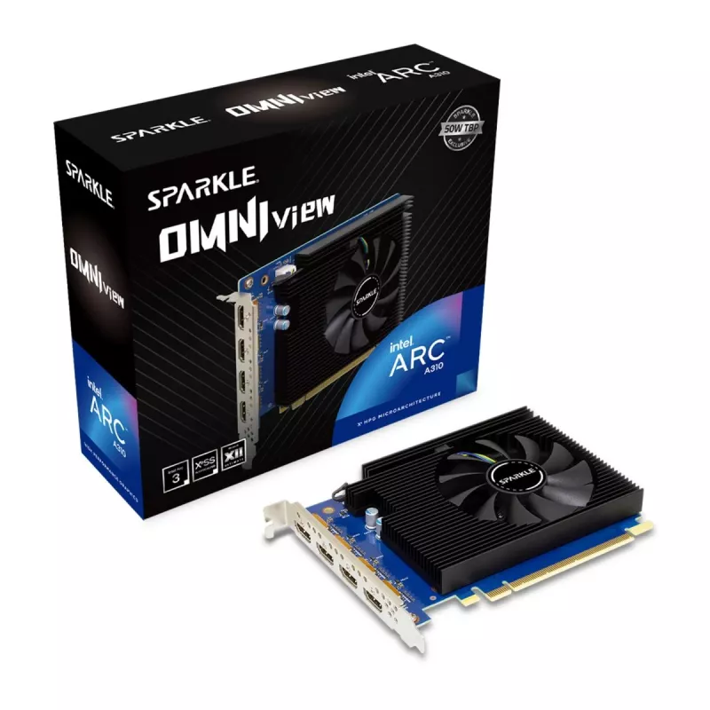 Grafische kaart Sparkle Intel Arc A310 OMNI View — 4 GB GDDR6, 2000 MHz, PCIe 4.0 x8