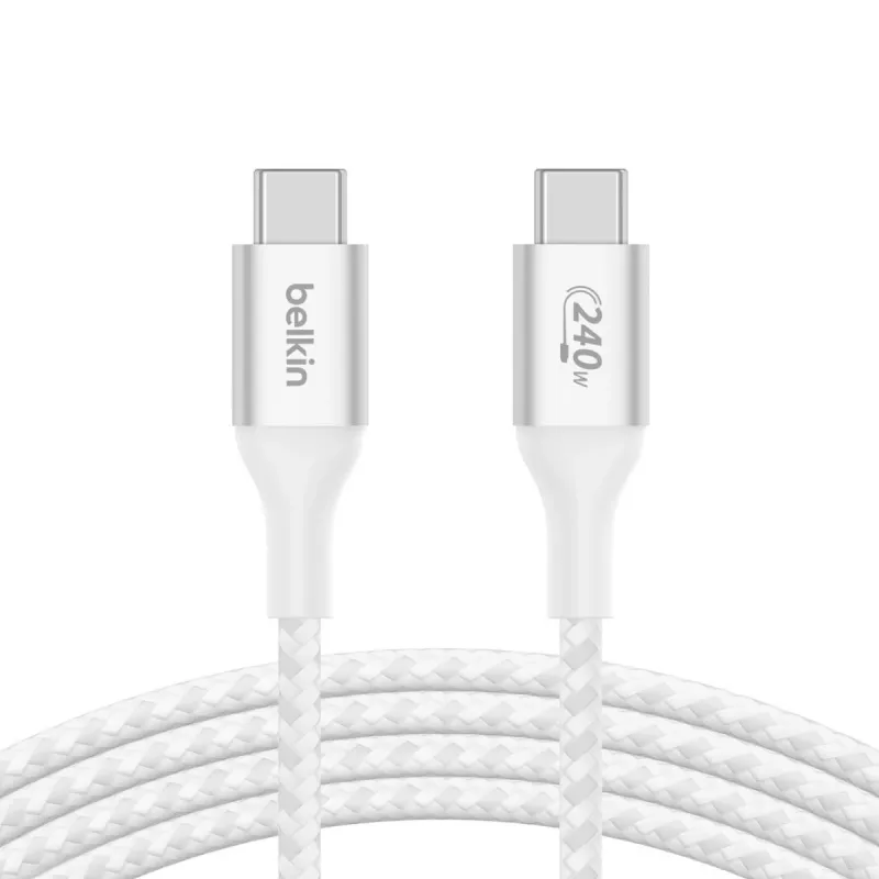 BELKIN USB-kabel - BoostCharge - USB-C-naar-USB-C-kabel 240W - 1m - wit