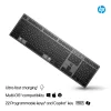HP 725 multi-device oplaadbare draadloze toetsenbord, volledig formaat (100%), draadloos, RF draadloos + Bluetooth, zwart