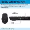 HP 725 multi-device oplaadbare draadloze toetsenbord, volledig formaat (100%), draadloos, RF draadloos + Bluetooth, zwart