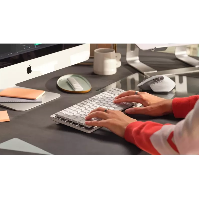 LOGITECH MX Mechanical Mini voor Mac minimalistisch draadloos verlicht performance-toetsenbord lichtgrijs - US Inte - Qwerty