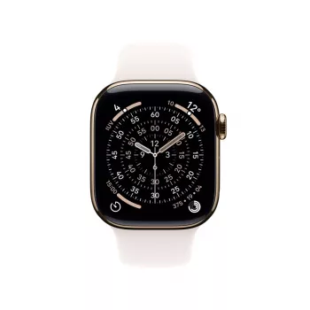 APPLE Watch Series 11 GPS + Cellular 46mm goud titanium behuizing met Light Blush sportband S/M