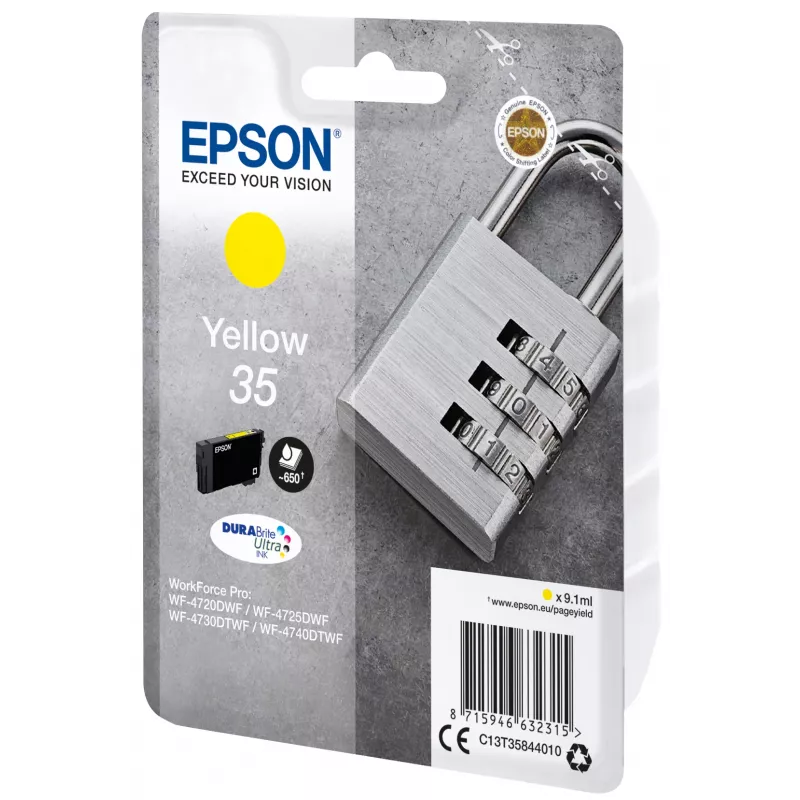 Epson Padlock singlepack geel 35 DURABrite Ultra ink