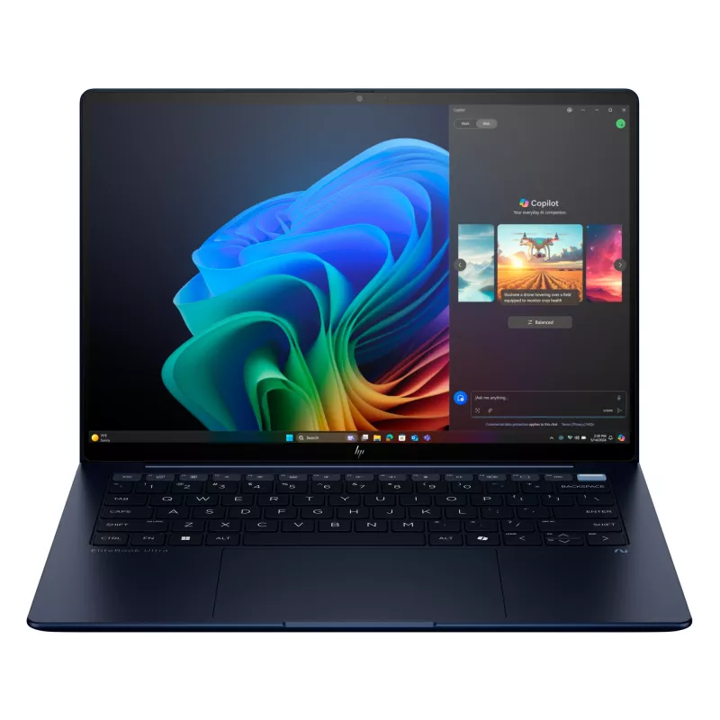 HP EliteBook Ultra G1i Next Gen AI PC Wolf Pro Security Edition Copilot+ PC Intel Core Ultra 7 258V laptop 35,6 cm (14 inch) touchscreen 2.8K 32 GB LPDDR5x-SDRAM Wi-Fi 7 (802.11be) Windows 11 Pro blauw
