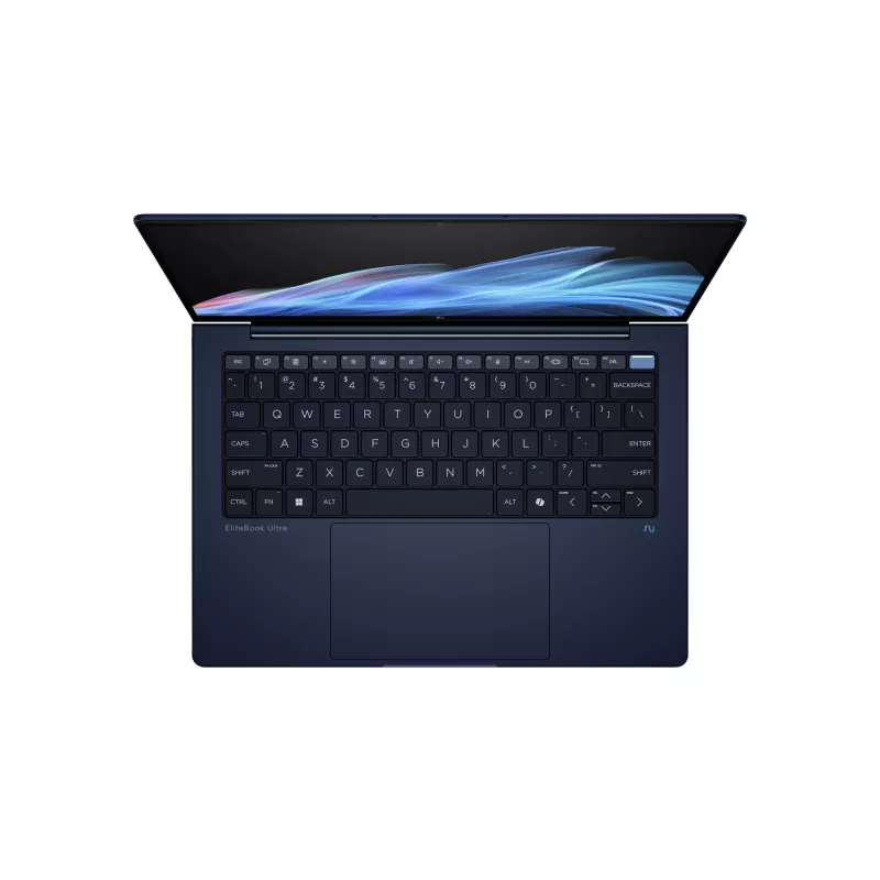 HP EliteBook Ultra G1i Next Gen AI PC Wolf Pro Security Edition Copilot+ PC Intel Core Ultra 7 258V laptop 35,6 cm (14 inch) touchscreen 2.8K 32 GB LPDDR5x-SDRAM Wi-Fi 7 (802.11be) Windows 11 Pro blauw