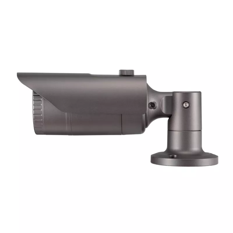 Hanwha QNO-7012R IP-bulletcamera, 4 MP, voor buiten, PoE, IR, IP66, IK10, grijs