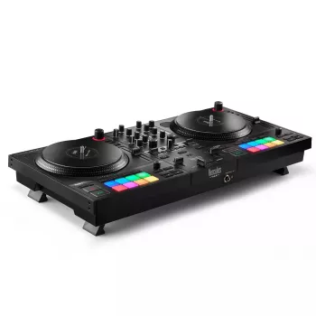 Hercules INPULSE T7 zwart dj-controller – 3,5 mm/6,35 mm hoofdtelefoon, USB-kabel, 652×350×90 mm