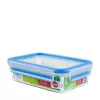 EMSA 508539 voorraaddoos rechthoekige box 0,8 L transparant 8 stuks