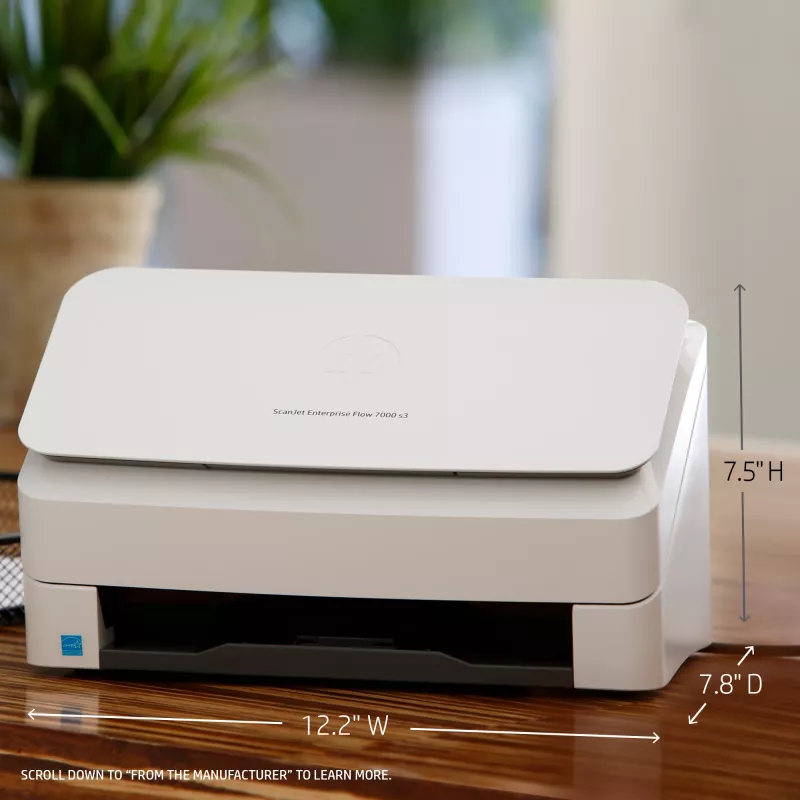 HP Scanjet Enterprise Flow 7000 s3 sheetfed scanner 600 x 600 DPI A4 wit
