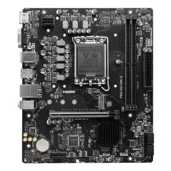 Moederbord MSI PRO H610M-E — Intel H610, LGA 1700, micro ATX, DDR5, 2x DIMM, max 96 GB, 2.5Gb LAN, HDMI, 4x SATA III