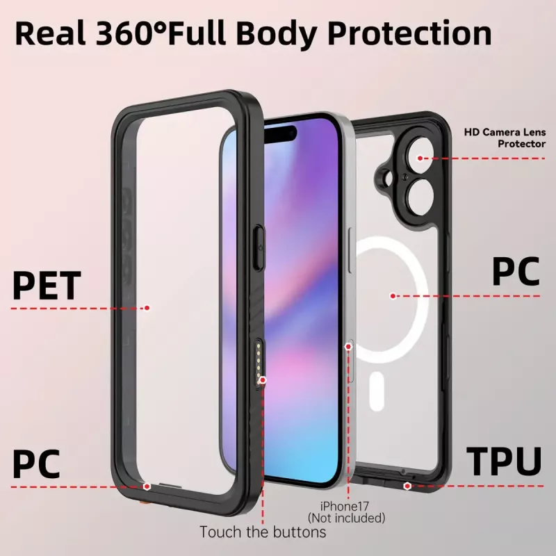 Cover 4smarts iPhone 17 16 cm (6,3 inch) zwart transparant
