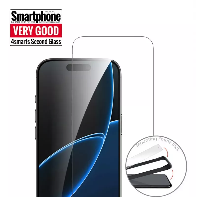 4smarts Second Glass Clear displayschermfolie Apple iPhone 17 Air gehard glas