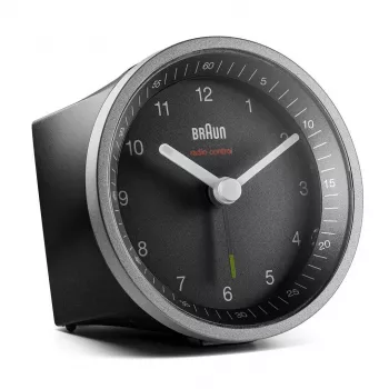 Braun BC07SB-DCF quartzwekker zwart, zilver