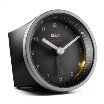 Braun BC07SB-DCF quartzwekker zwart, zilver
