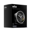 Braun BC07SB-DCF quartzwekker zwart, zilver