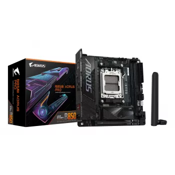 GIGABYTE B850I AORUS PRO moederbord - AMD Ryzen 9000 Series CPU's, 8+2+1 fasen digitale VRM, tot 8400MHz DDR5 (OC), 1xPCIe 5.0 + 1xPCIe 4.0 M.2, 2.5LAN, WIFI 7, USB 3.2 Gen 2