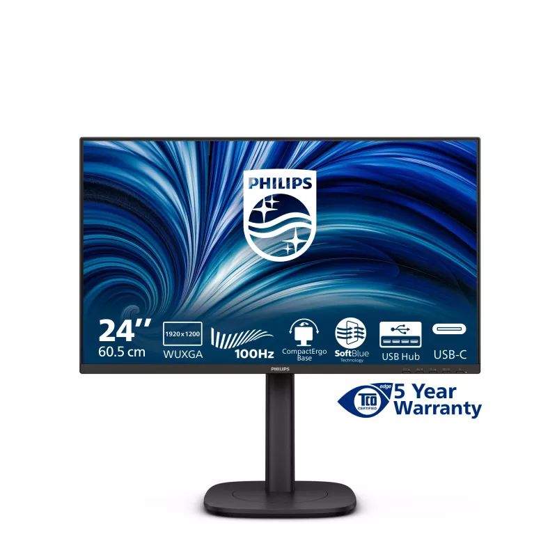 Philips 3000 serie 24B2N3200D/00 computermonitor 61,2 cm (24,1 inch) 1920 x 1200 pixels WUXGA LCD zwart