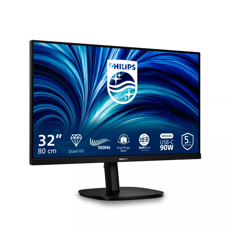 Philips 32B2U3601/00 computermonitor 80 cm (31,5 inch) 2560 x 1440 pixels Quad HD LCD zwart
