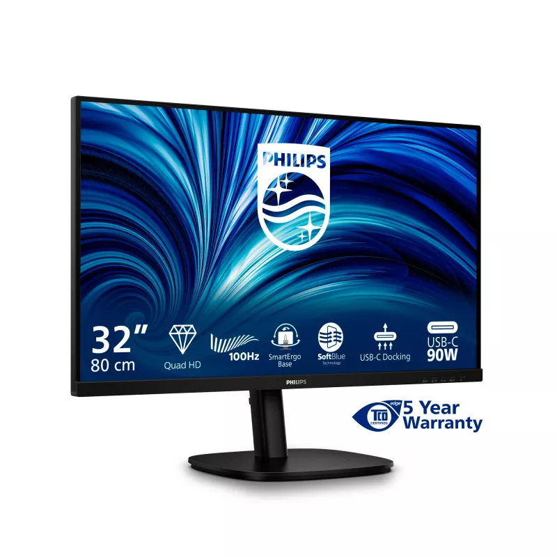 Philips 32B2U3601/00 computermonitor 80 cm (31,5 inch) 2560 x 1440 pixels Quad HD LCD zwart