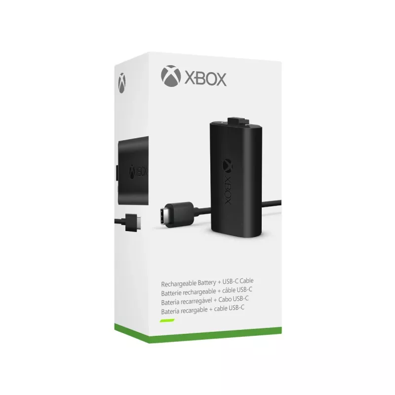 Microsoft Xbox Play & Charge Kit (SXW-00002) oplaadbare batterij met USB-C-kabel, zwart