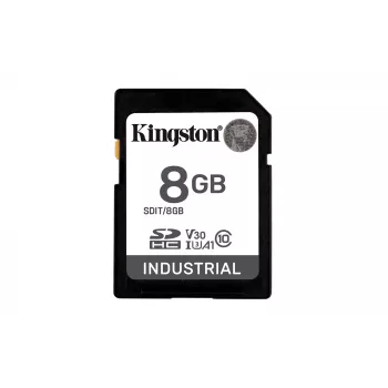 Kingston Technology 8G SDHC Industrial pSLC, 8 GB, SDXC, klasse 10, UHS-I, 100 MB/s, 80 MB/s