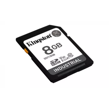 Kingston Technology 8G SDHC Industrial pSLC, 8 GB, SDXC, klasse 10, UHS-I, 100 MB/s, 80 MB/s