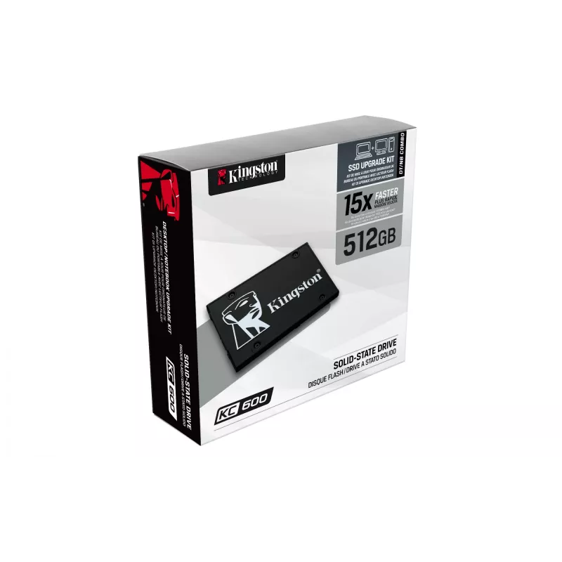 Kingston Technology 512G SSD KC600 SATA3 2,5 inch, 512 GB, 2,5 inch, 550 MB/s, 6 Gbit/s