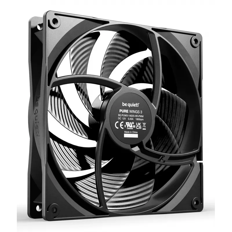be quiet! Pure Wings 3 140mm | PWM high-speed triple pack computercaseventilator 14 cm zwart 3 stuks