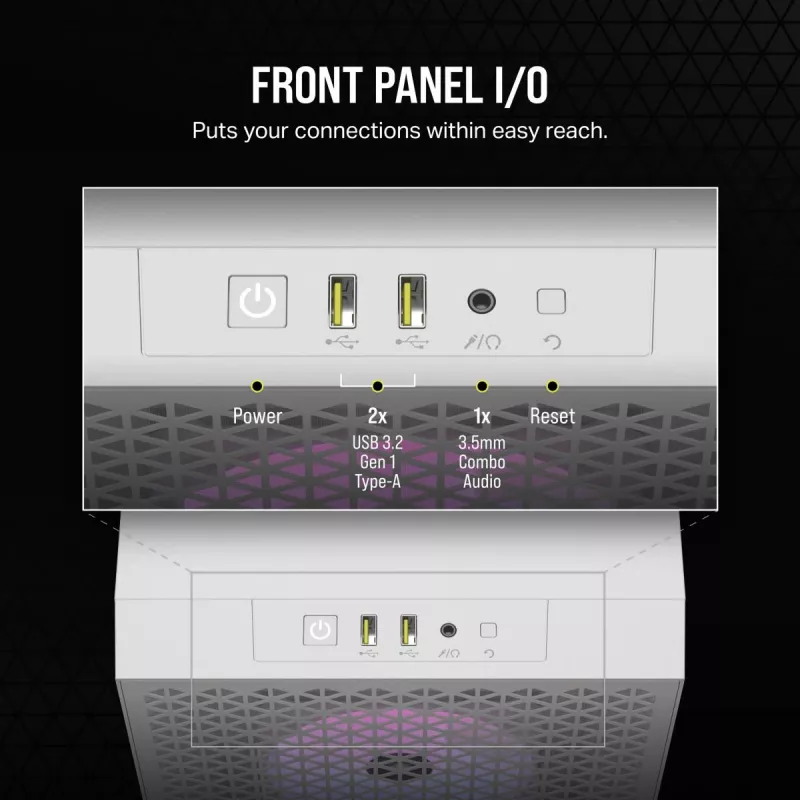 CORSAIR mid-tower pc-behuizing - 3000d RGB Airflow - wit