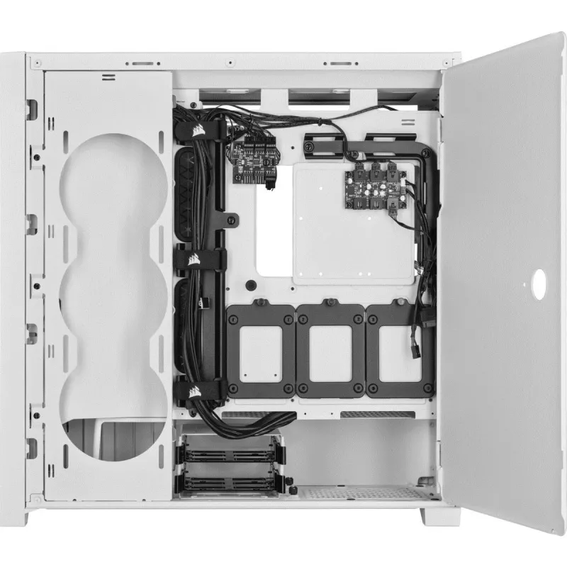 CORSAIR Mid-Tower Smart Case - iCUE 5000X - RGB QL Edition Tempered Glass True - wit