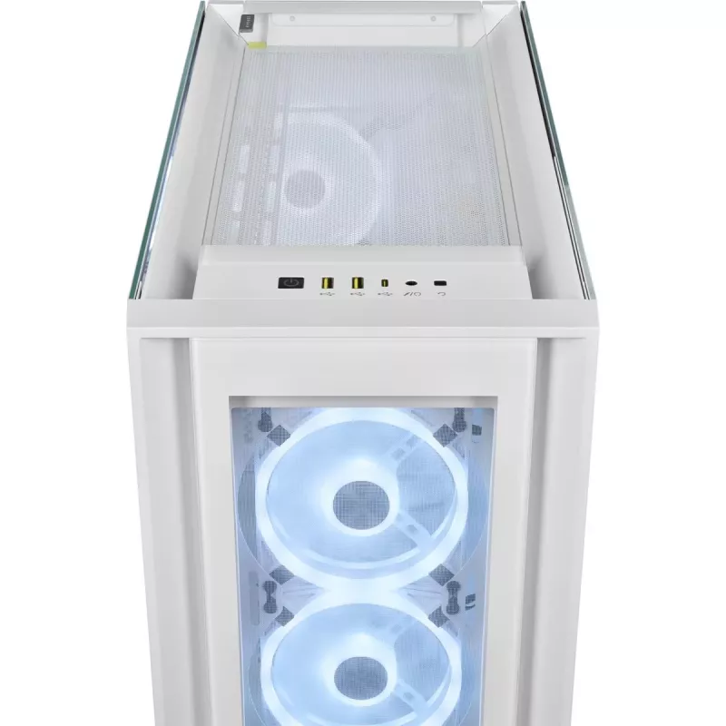 CORSAIR Mid-Tower Smart Case - iCUE 5000X - RGB QL Edition Tempered Glass True - wit