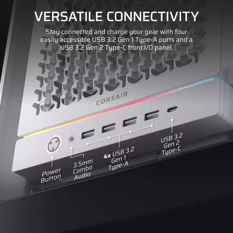 CORSAIR PC-behuizing - Frame 5000D RS High-Airflow Mid-Tower PC-behuizing - wit