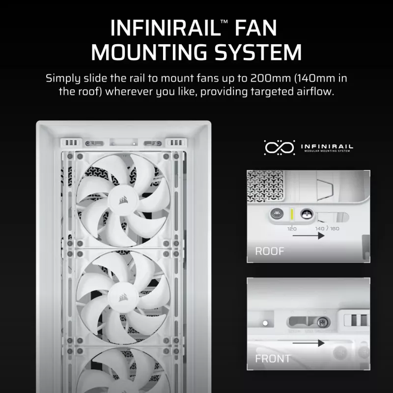 CORSAIR PC-behuizing - Frame 5000D RS High-Airflow Mid-Tower PC-behuizing - wit