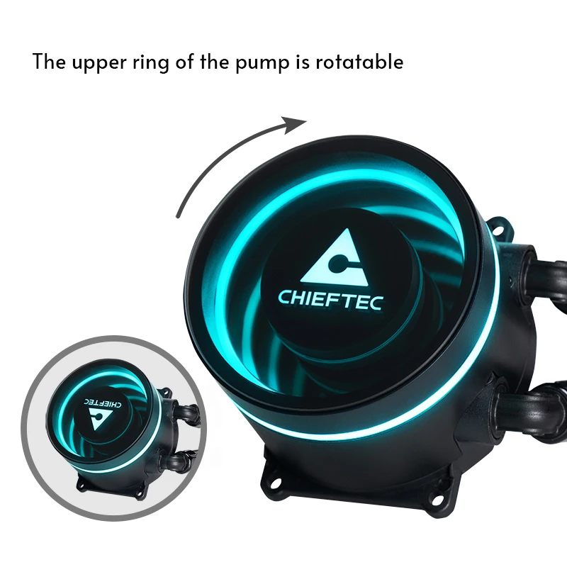 Vloeistofkoeler Chieftec ICEBERG 240 DARK