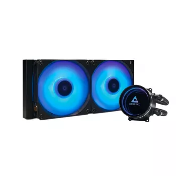 Vloeistof-CPU-koeler CHIEFTEC ICEBERG 240 RGB CLC-240-RGB — 240-mm-radiator, AIO, RGB-verlichting