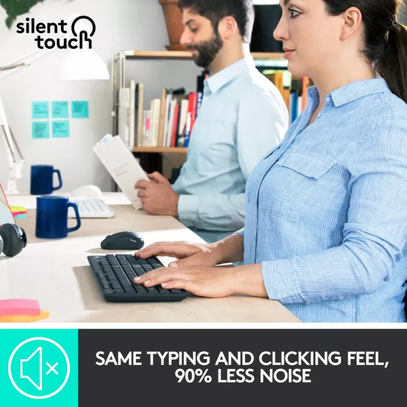 LOGITECH Mk295 Silent Wireless Combo grafiet azerty Belgisch
